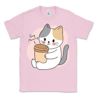 Bubblegum Pink Cat Drinking Coffee Kitten Kawaii Japanese Kitty Classic Tee - linhVisuals