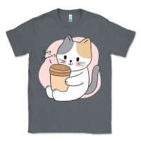 Cat Drinking Coffee Kitten Kawaii Japanese Kitty Classic Tee | Teevron