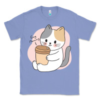 Colony Blue Cat Drinking Coffee Kitten Kawaii Japanese Kitty Classic Tee - linhVisuals