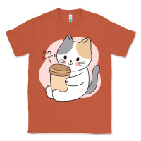 Copper Cat Drinking Coffee Kitten Kawaii Japanese Kitty Classic Tee - linhVisuals