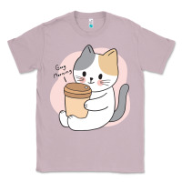 Lilac Cat Drinking Coffee Kitten Kawaii Japanese Kitty Classic Tee - linhVisuals