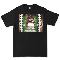 Black American Football Mom life Premium Tee - CowhideDigitalArt