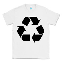 White Recycle Classic Tee - linhVisuals