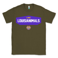 Army Green LSU Louisianimals Classic Tee - linhVisuals