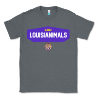 Charcoal Heather LSU Louisianimals Classic Tee - linhVisuals