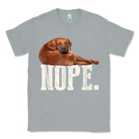 Heather Grey nope lazy rhodesian ridgeback t shirt dog lover gift tee Classic Tee - linhVisuals