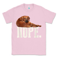 Bubblegum Pink nope lazy rhodesian ridgeback t shirt dog lover gift tee Classic Tee - linhVisuals