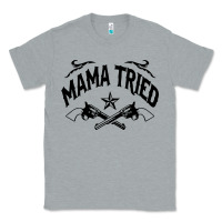 Heather Grey mama tried guns Classic Tee - linhVisuals