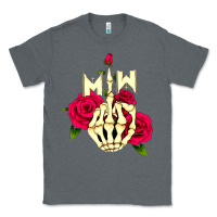 Charcoal Heather motionless in white Classic Tee - linhVisuals
