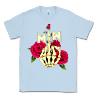 Dusty Blue motionless in white Classic Tee - linhVisuals