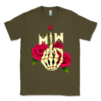 Army Green motionless in white Classic Tee - linhVisuals