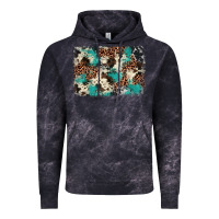 Cloud Black turquoise glitter cowhide background Vintage Hoodie - BarkalooDesign