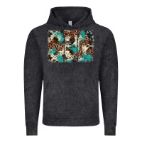 Vintage Arctic turquoise glitter cowhide background Vintage Hoodie - BarkalooDesign