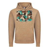 Vintage Coffee turquoise glitter cowhide background Vintage Hoodie - BarkalooDesign