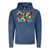 Vintage Denim turquoise glitter cowhide background Vintage Hoodie - BarkalooDesign