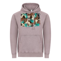 Vintage Zinc turquoise glitter cowhide background Vintage Hoodie - BarkalooDesign