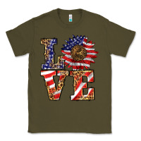 Army Green patriotic sunflower love Classic Tee - BarkalooDesign
