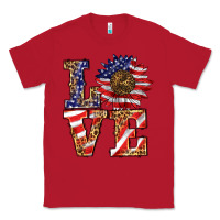 Red patriotic sunflower love Classic Tee - BarkalooDesign