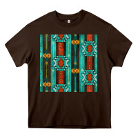 Chocolate Brown native american aztec seamless pattern 5 Heavy Core Tee - BundleAndBundleShop