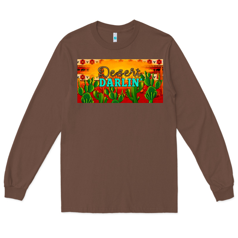 Desert Darlin' Aztec Desert Sunset License Plate Long Sleeve Tee by Artiststas | Teevron
