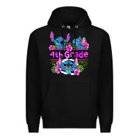 Black preview flower stitch  4th grade Premium Hoodie - AdoDesignShop
