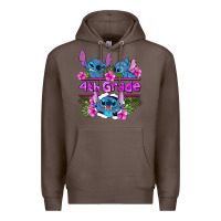 Coffee preview flower stitch  4th grade Premium Hoodie - AdoDesignShop