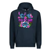 Navy preview flower stitch  4th grade Premium Hoodie - AdoDesignShop