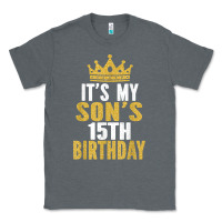 Charcoal Heather it's my son's 15th birthday 15 years old boy t shirt Classic Tee - linhVisuals