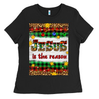Black Christmas Jesus Is The Reason Ladies Tee - Artiststas