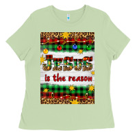 Matcha Christmas Jesus Is The Reason Ladies Tee - Artiststas