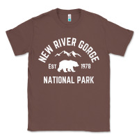 Chestnut womens new river gorge national park bear west virginia nature v neck Classic Tee - linhVisuals