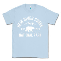 Dusty Blue womens new river gorge national park bear west virginia nature v neck Classic Tee - linhVisuals