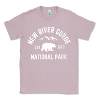 Lilac womens new river gorge national park bear west virginia nature v neck Classic Tee - linhVisuals