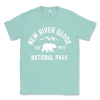 Seafoam womens new river gorge national park bear west virginia nature v neck Classic Tee - linhVisuals