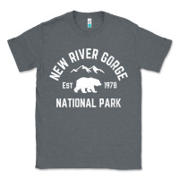 Charcoal Heather womens new river gorge national park bear west virginia nature v neck Classic Tee - linhVisuals
