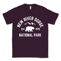 Plum womens new river gorge national park bear west virginia nature v neck Classic Tee - linhVisuals