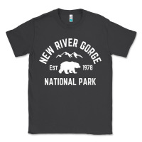 Smoke womens new river gorge national park bear west virginia nature v neck Classic Tee - linhVisuals