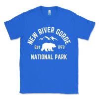 Womens New River Gorge National Park Bear West Virginia Nature V Neck Classic Tee | Teevron