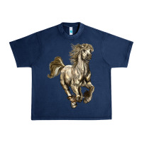 Navy percheron horse Urban Heavy Tee - LillyAllenDesigns