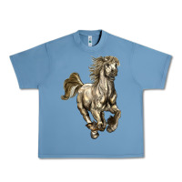 Pebble Blue percheron horse Urban Heavy Tee - LillyAllenDesigns