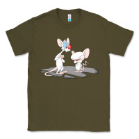 Army Green newanimaniacs pinky and the brain Classic Tee - linhVisuals