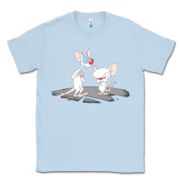 Dusty Blue newanimaniacs pinky and the brain Classic Tee - linhVisuals
