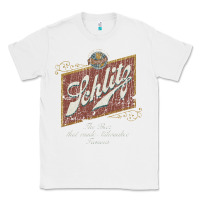 White schlitz beer Classic Tee - linhVisuals