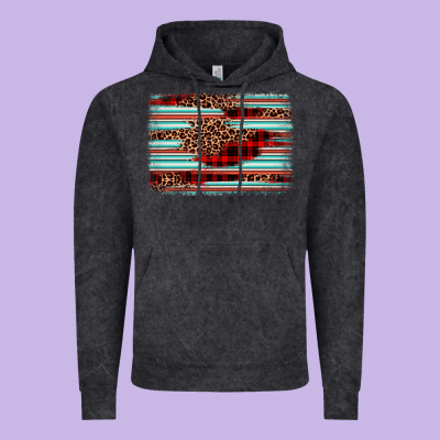 Leopard Serape Background Vintage Hoodie Designed By Barkaloodesign