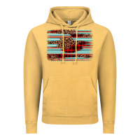 Vintage Mustard leopard serape background Vintage Hoodie - BarkalooDesign