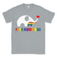 Heather Grey free mom hugs pride elephant rainbow Classic Tee - linhVisuals