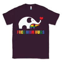Plum free mom hugs pride elephant rainbow Classic Tee - linhVisuals