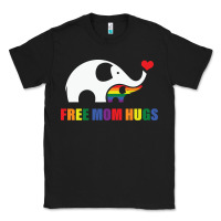 Free Mom Hugs Pride Elephant Rainbow Classic Tee | Teevron
