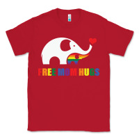Red free mom hugs pride elephant rainbow Classic Tee - linhVisuals