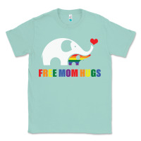 Seafoam free mom hugs pride elephant rainbow Classic Tee - linhVisuals